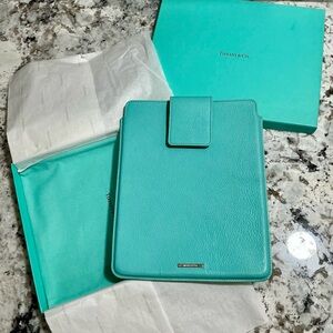 Tiffany & Co. Blue Tablet Cover Luxurious Leather